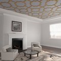 Ekena Millwork 66 56W x 66 56H x 38T Large Bradley Decorative Fretwork Wood Ceiling Panels Wood Paint Grade CELW67X67X0375BRDMF